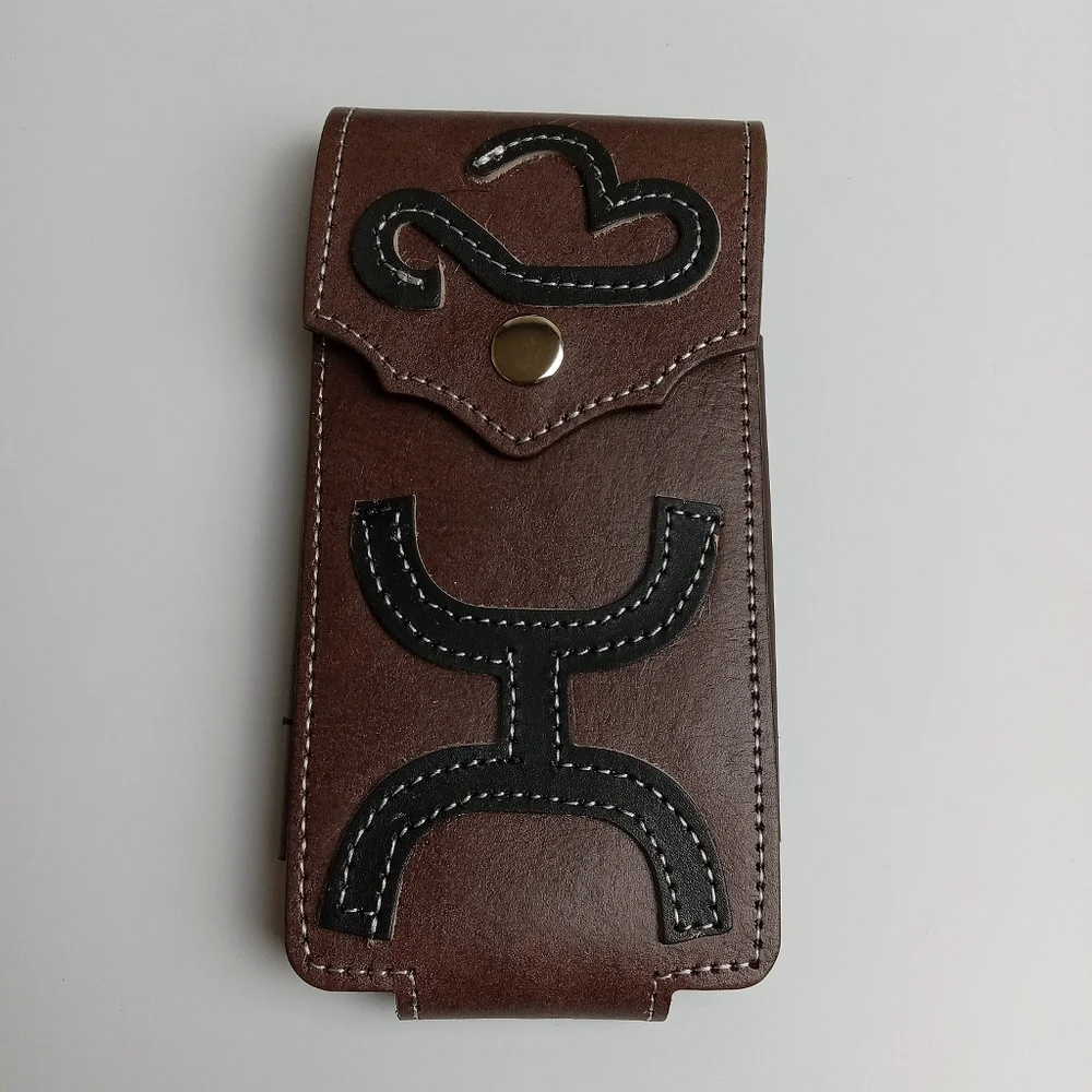 WESTERN LEATHER CELL PHONE CASE, FUNDA VAQUERA DE‎ CUERO COWBOY RODEO PHONE CASE